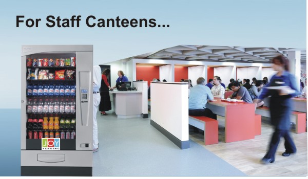 Vending machines for staff canteens